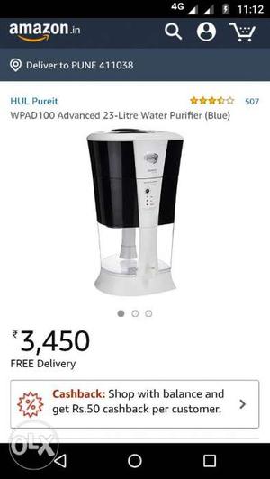 Pure it advanced water purifier 23 litre