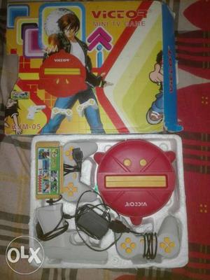Red And Yellow Victor Game Console Set With Box