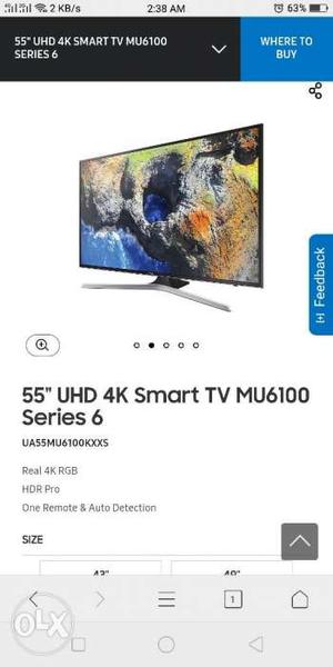 Samsung 55 inch 4k uhd tv new condition with box