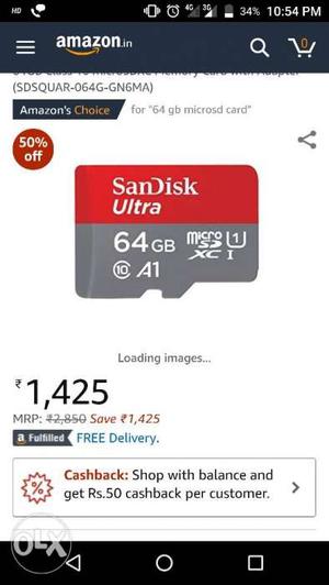 SanDisk 64 GB MicroSD Card Screenshot