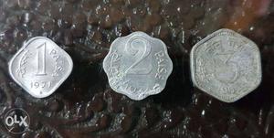 1, 2 and 3 Paisa coins