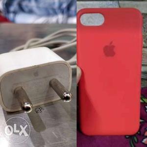 Iphone 7 charger and case combo 100% orignal with