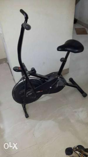It is a stationary cycle for exercising, usable