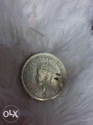 Old coin one rupee india () GEORGE VI KING