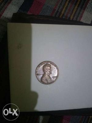 One Cent American Coin in Year 