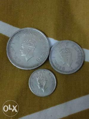 Set of 3 silver British best condition coins 1