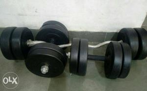 30kg home gym set 1/1.5 month old. 2 dumbbells