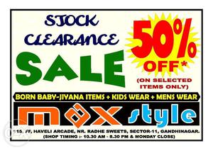 50% OFF on Kids Wear at MAX STYLE, Sec.11, Gandhinagar,Guj.