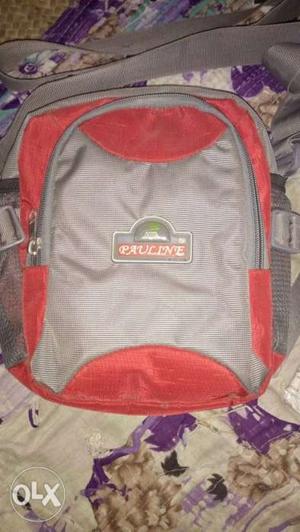 Baby's Gray And Red backpack