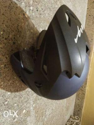 Black And Blue Half-face Motorcycle Helmet
