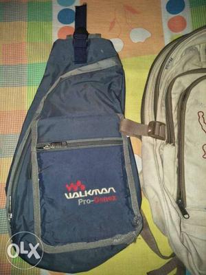 Black And Gray Walkman Backpack