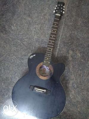 Black Cutaway Acoustic Guitar