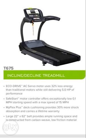 Black T675 Treadmill