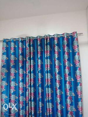 Blue And Pink branded silk door curtain...almost new..3