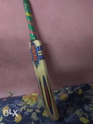 Brown, Green, And Red DSO Cricket Bat