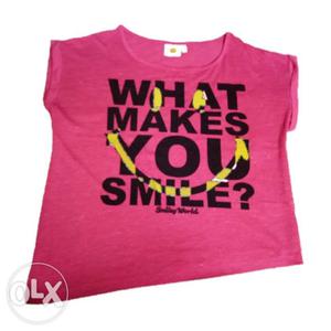 Crazy, girly, pink top from Smiley World
