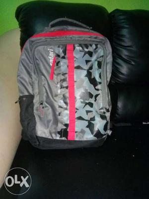 Gray And Pink Safari Backpack