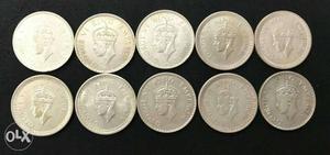 Half Silver 1rs India Old Coin 100% Original