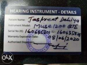 Hearing Aid with 2 years warranty