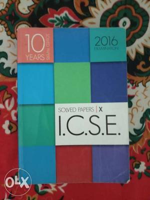 ICSE previous 10 years solved question papers book for sale.