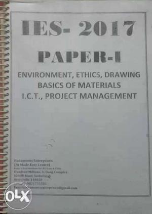 IES- Paper-1 Environment, Ehtics, Drawing Basics Of