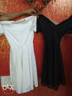 Lacy dress in off white and Black from Dubai.