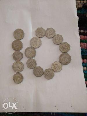 Old coin 10 paisa 15 numbers