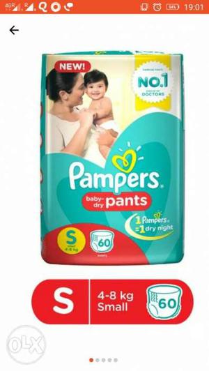 Pampers 60pc pack -Small pants Brand new- Free delivery on