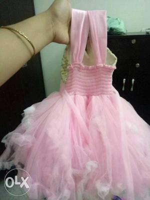 Pink And White Doll Dress