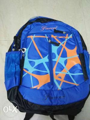 Purple And Black Finecee Backpack