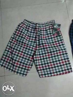 Red And Black Plaid Shorts