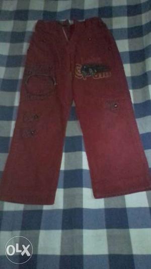 Red colour boys jeans...with pockets... age