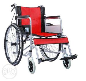 Red wheel chair on hire on rent