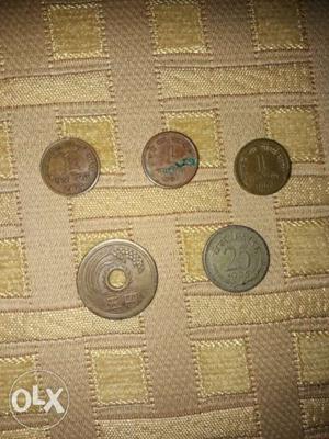 Several Round Indian Coins