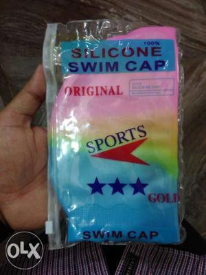 Unused Multicoloured Swimming Cap