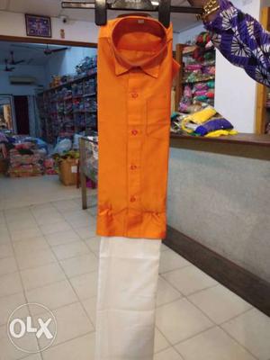 Veshti and shirt for 5-6 years old kid with a