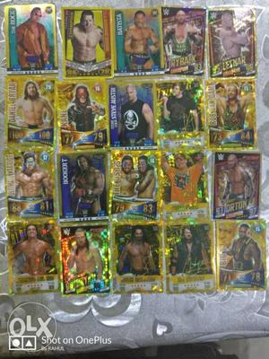 WWE SLAM ATTACK GOLD CARDS - in good condition.