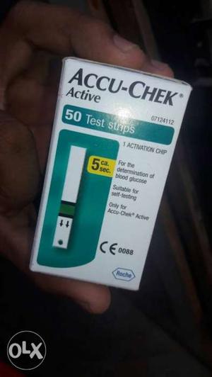White Accu-Chek Active Test Strips Box
