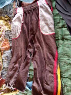 Women's Brown And Pink Pants