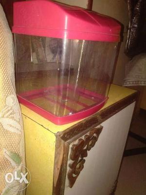 1) a 6inch fish tank with just a crack no leak