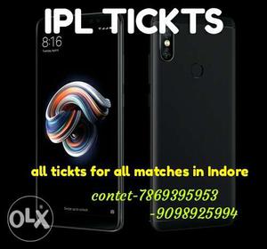 All tickts arw avlble for matches in indore