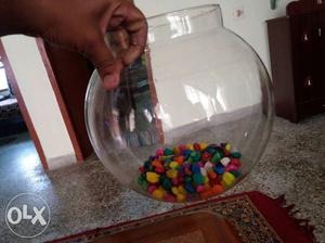 BIG FISH BOWL with color stones