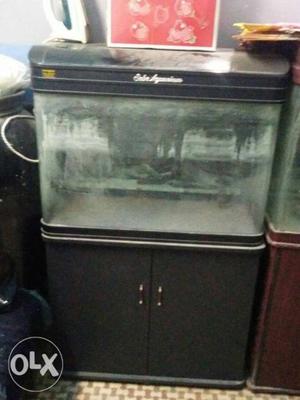 Black Frame Pet Tank With Cabinet