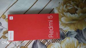 Brand new Redmi 5. Bought yesterday only. With charger,