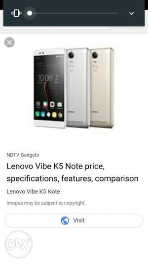 Hey guys I want to sell my Lenovo vibe k5 note