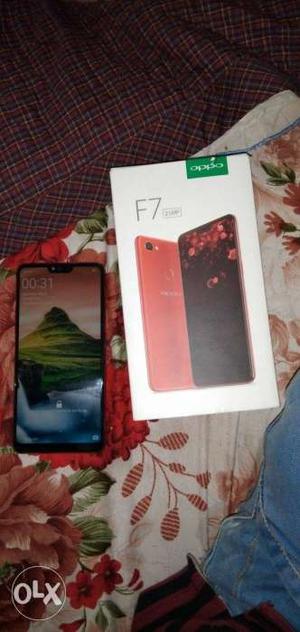 Oppo f7 64 gb good condition mobile with box and