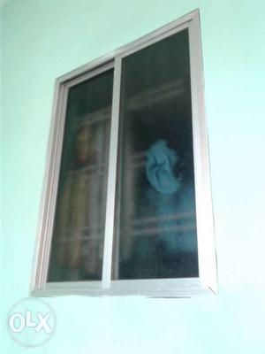 Rectangular Gray Framed Window