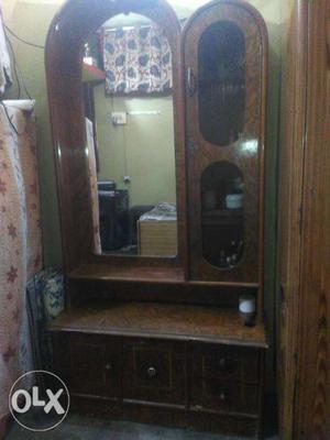 A brown colour dressing table