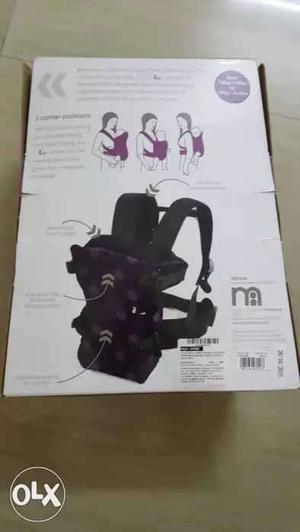 Baby's Purple And Black Carrier Box