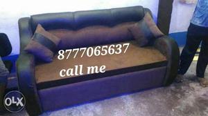 Black And Blue Leather Sofa